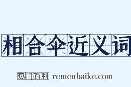 相合伞近义词是什么意思的图片